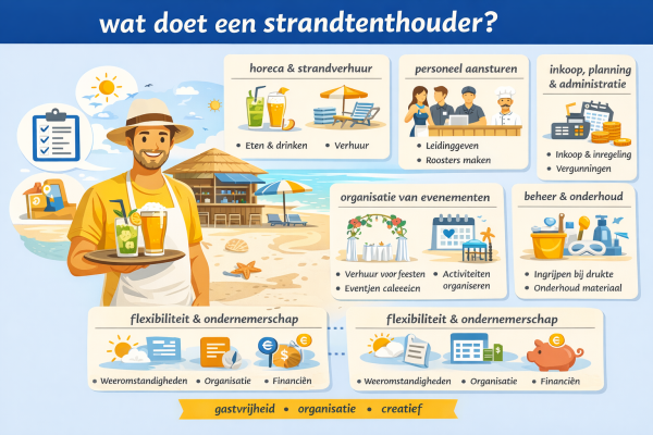 Alles over het beroep strandtenthouder Wat doet een strandtenthouder